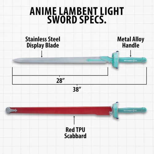 The specs of the fantasy sword and its scabbard