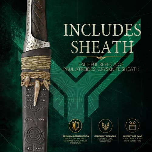 Crysknife sheath replica with detailed design and premium materials
