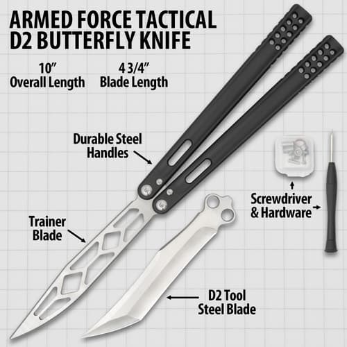 D2 Steel Butterfly Specifications