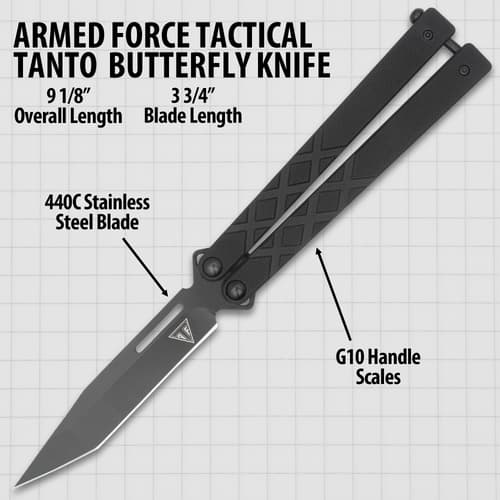 Tanto Butterfly Knife specifications