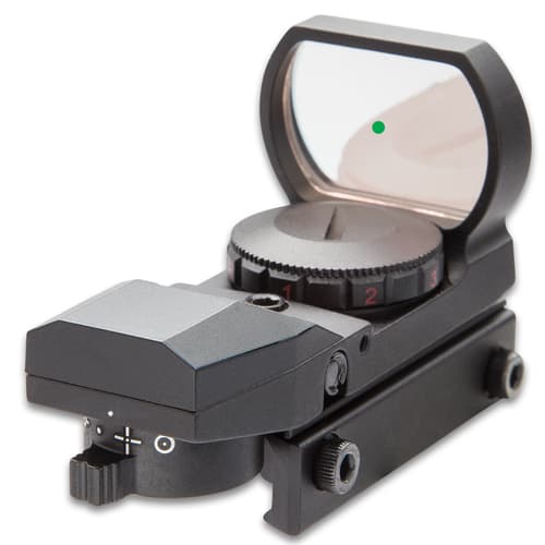 GVT Tactical Combat Reflex Sight - Eight Reticles, 33MM Lens With Anti-Glare, Red And Green Dot Sight, Integrated Rail