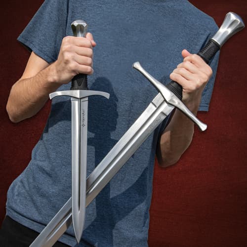 The Honshu Broadsword and Quillon Set shown in hand