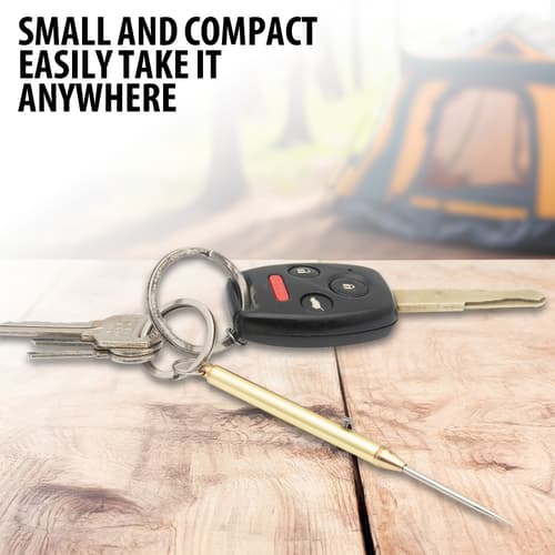 Gold Trailblazer Toothpick attached to keys