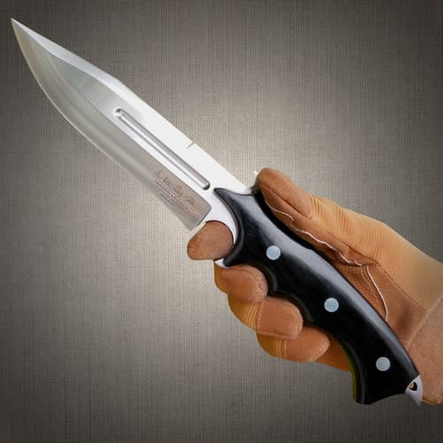 Hibben Legacy Combat Fighter Knife with Leather Sheath