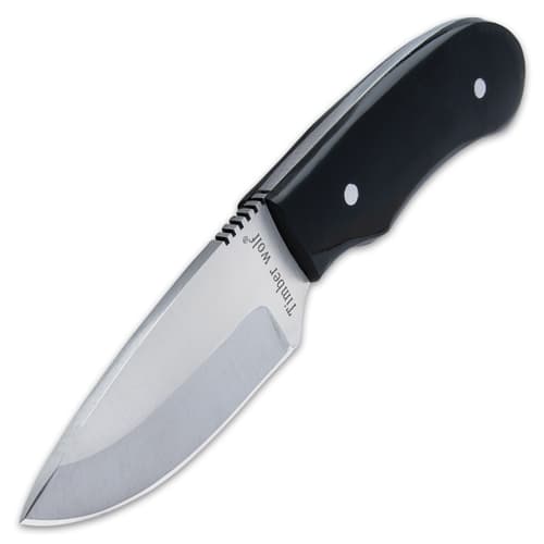 It has a 3” full-tang, stainless steel, drop-point blade that features thumb-jimping and is sharp and ready for any cutting task