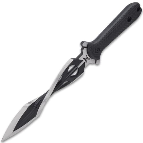 The exclusive blade has a twist, which positions the edges perfectly for maximum damage and it narrows to a penetrating point