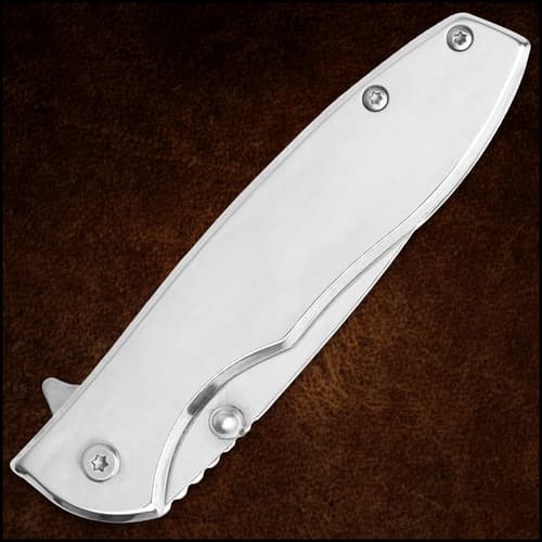 Timber Wolf Executive EDC Assisted Opening Pocket Knife - Satin Silver