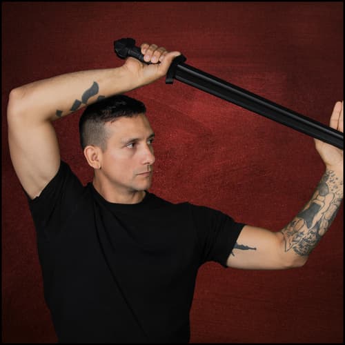 Norse Knight Set Viking Training Sword in hand