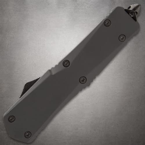 Back view of a closed tactical knife