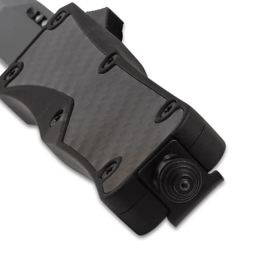 Black Sentinel OTF handle close up