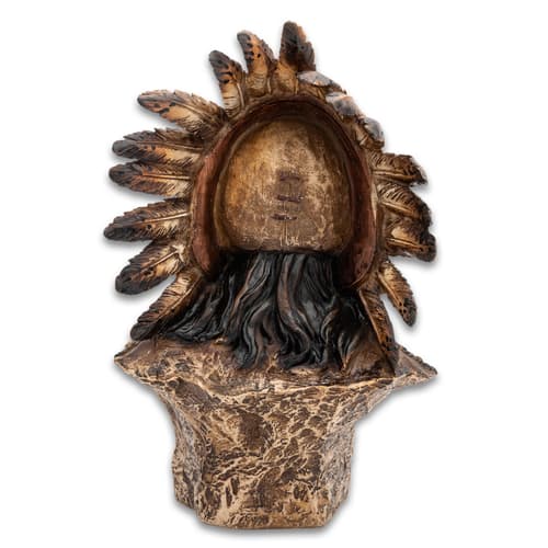 Indian Head Sculpture Back