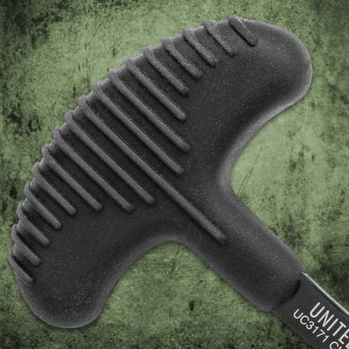 Combat Commander Mini Black Push Dagger - Sheath Has Keyring And Clip - Serrated Blade - 2 3/4” Length