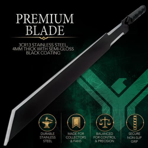 Premium 3CR13 stainless steel blade with black coating
