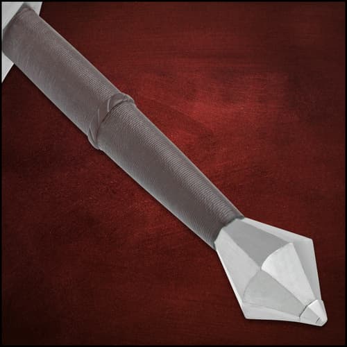 Full view of the Honshu Italian Long Sword with 1065 carbon steel blade and leather wrapped handle.