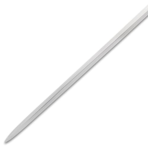 Close-up of polished silver rapier blade