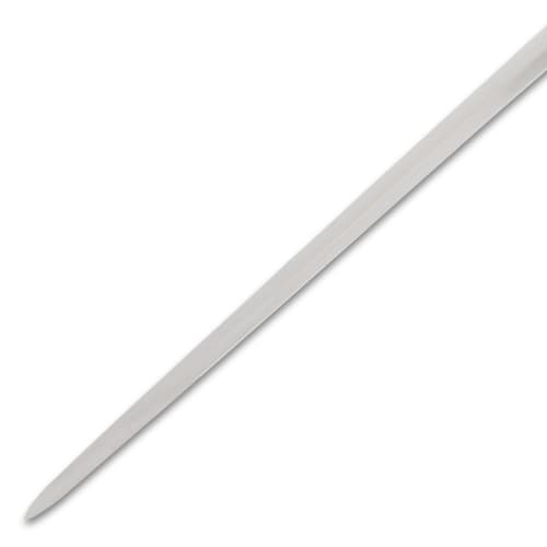 Close-up of polished steel blade tip