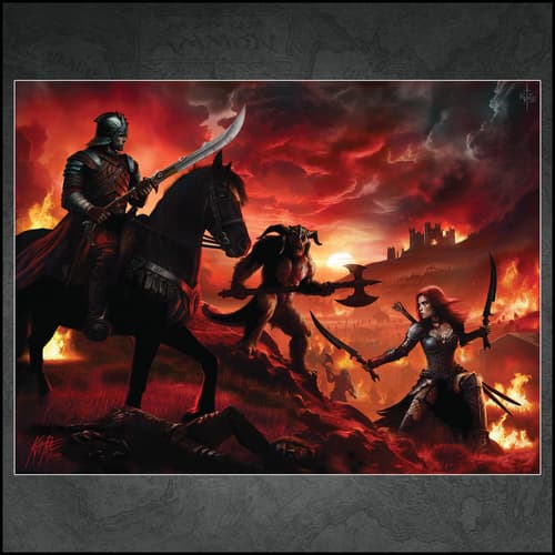 Kit Rae Savathos Mithrodin Gold War Sword included artwork