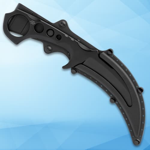 Knife in sheath with visible belt clip
