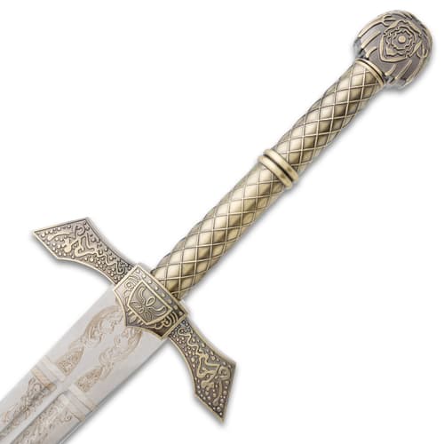 Sword hilt with ornate design and crossguard
