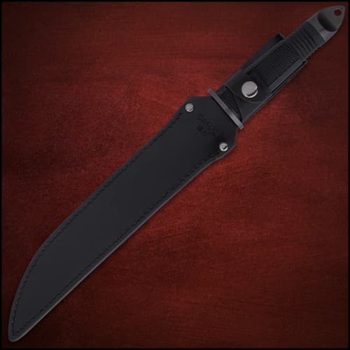 United Cutlery Honshu Midnight Forge Tanto - Stainless Steel, Black Blade, TPR Handle, Steel Guard And Pommel