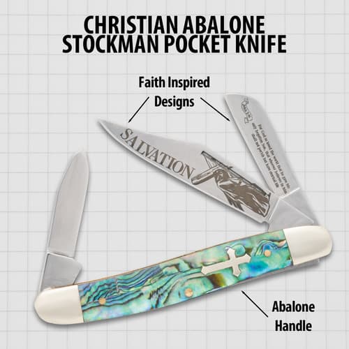 Christian Abalone Pocket Knife specifications