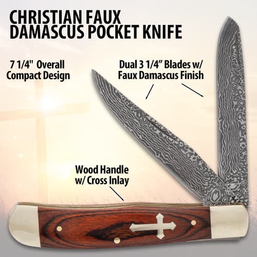 Diagram of pocket knife features and dimensions