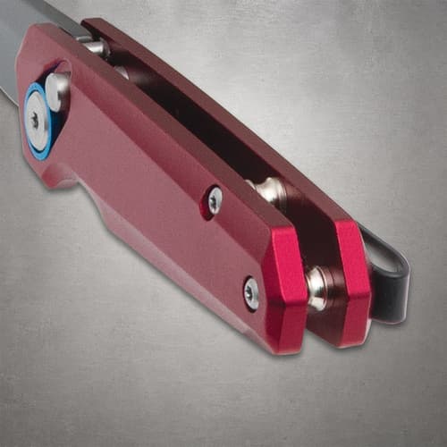 Close-up of knife handle and clip