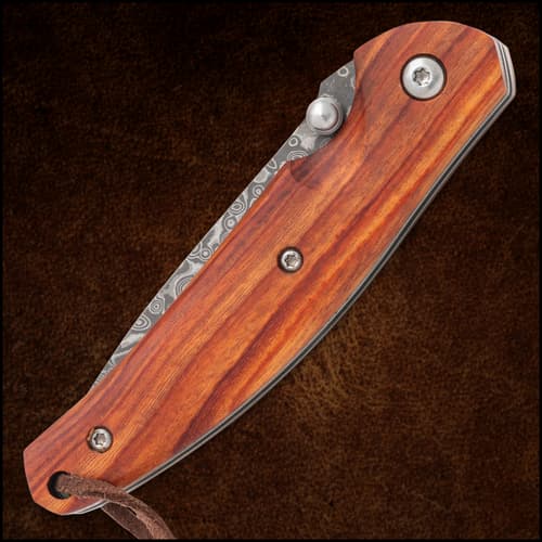 Timber Wolf Damascus Pocket Knife closed