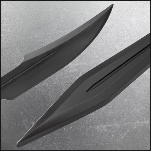 Close up image of the blades on the training swords in the Ancient Warriors Bundle.