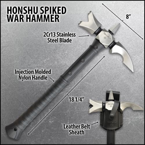 Dimensions of the Spike War Hammer.