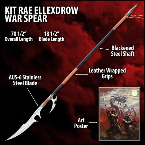 Kit Rae Ellexdrow War Spear With Art Print