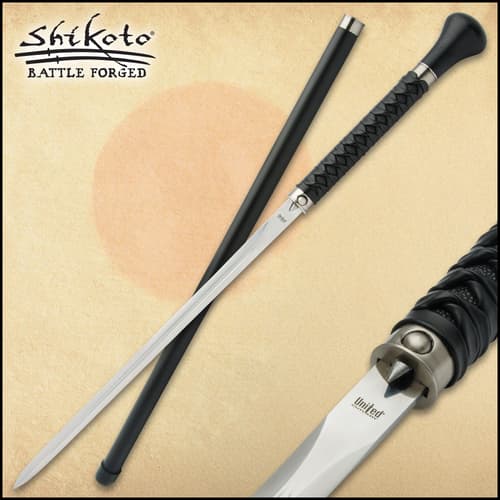 Using the same time-tested techniques as they do when they craft their katanas, Shikoto master swordsmiths made this sword cane