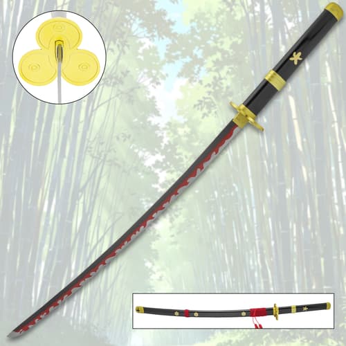 Roronoa Zoro's Emna Katana and in its scabbard.