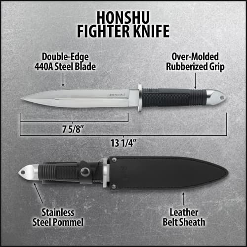 The razor sharp United Cutlery Honshu Fighter Knife is shown slicing into a tire.