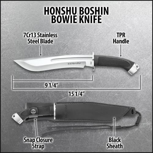 United Cutlery Honshu Boshin Bowie With Sheath