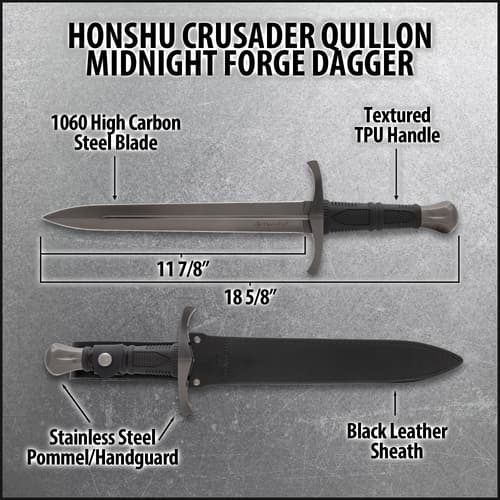 Diagram of Honshu Crusader Quillon Midnight Forge Dagger