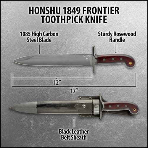 Dimensions of the knife.