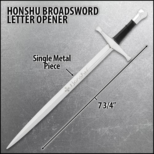 A dimnesion shot of the letter opener.