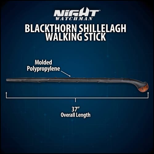 Blackthorn Shillelagh walking stick, 37 inches, molded polypropylene