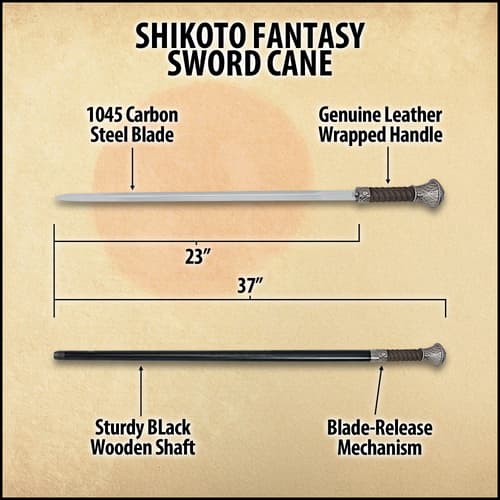 Shikoto Fantasy Sword Cane