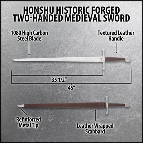 Historic Forged Two-Handed Sword specifications