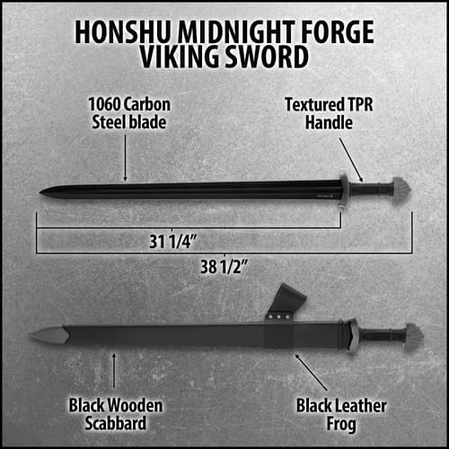 Dimensions of the viking sword and scabbard