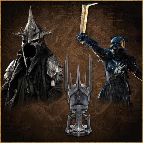 Dark armored figures with spiked helmets on a map background