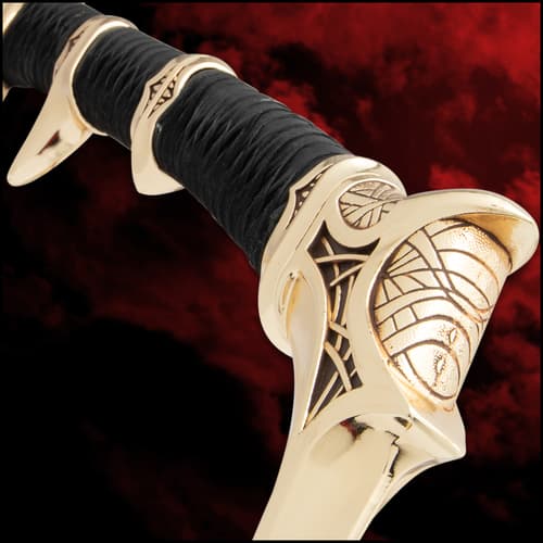Kit Rae Gold War Sword pommel close up