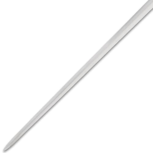 Close-up of polished steel blade tip