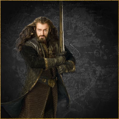 Character in armor holding a sword against a map backdrop