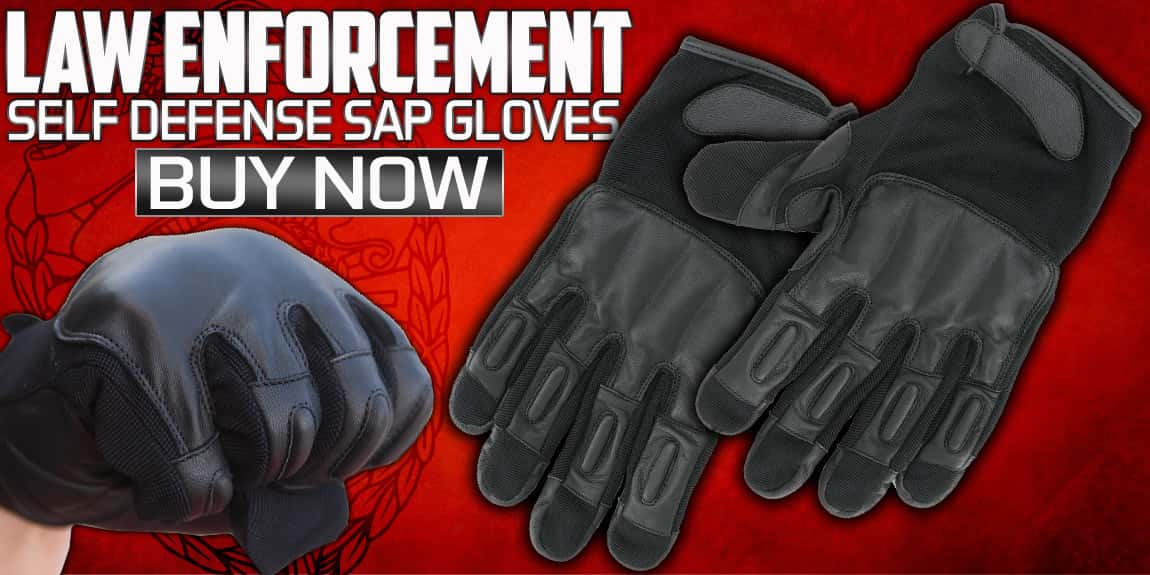 Law Enforcement Self Defense Leather Sap Gloves