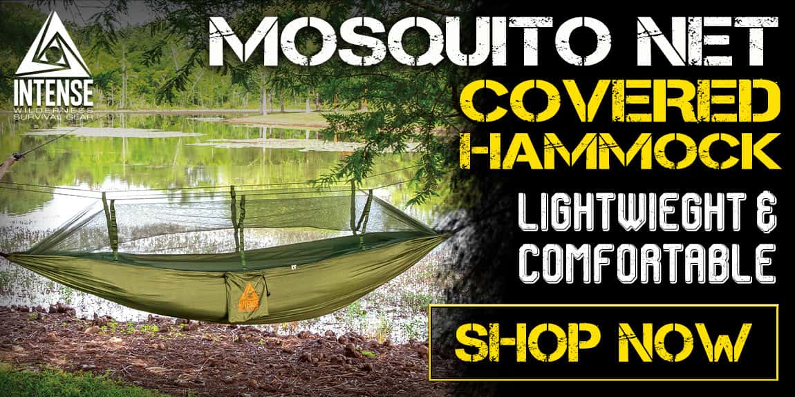 Intense Mosquito Net Covered Hammock Travel Bed