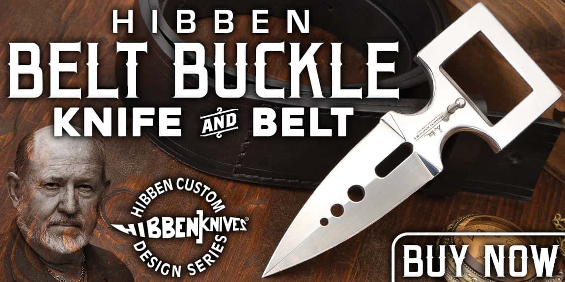 Hibben Belt Buckle Knife and Belt