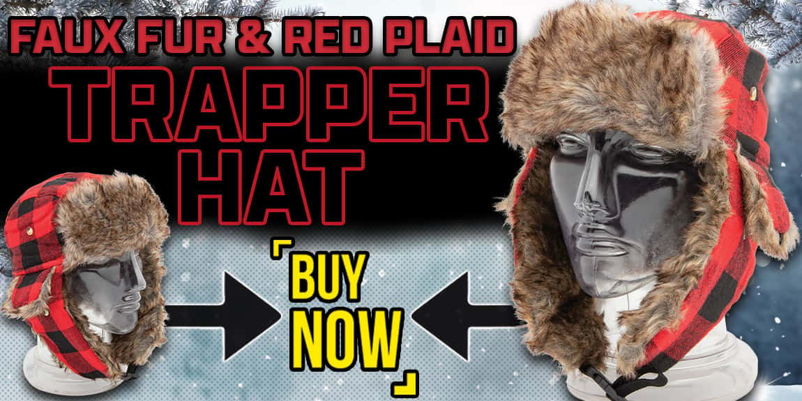 Faux Fur And Red Plaid Trapper Hat